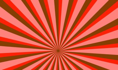 Kırmızı Arkaplan Sancağında Güneş ışınları Vintage Güneş patlaması Deseni