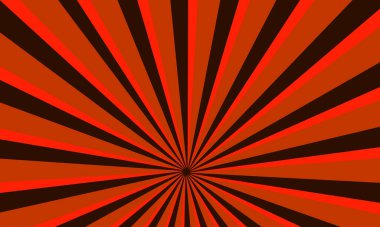 Kırmızı Arkaplan Sancağında Güneş ışınları Vintage Güneş patlaması Deseni