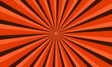 Kırmızı Arkaplan Sancağında Güneş ışınları Vintage Güneş patlaması Deseni