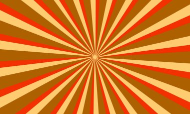 Kırmızı Arkaplan Sancağında Güneş ışınları Vintage Güneş patlaması Deseni