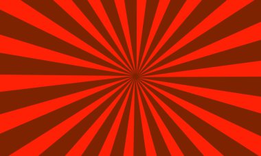 Kırmızı Arkaplan Sancağında Güneş ışınları Vintage Güneş patlaması Deseni