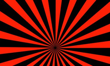 Parlayan Işınlar Soyut Arkaplan Tasarımı ile Kırmızı Güneş