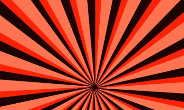 Parlayan Işınlar Soyut Arkaplan Tasarımı ile Kırmızı Güneş