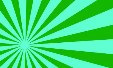 Yeşil Arkaplanda Güneş ışınları Vintage Güneş patlaması deseni