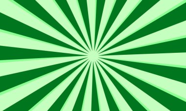 Yeşil Arkaplanda Güneş ışınları Vintage Güneş patlaması deseni