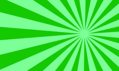 Yeşil Arkaplanda Güneş ışınları Vintage Güneş patlaması deseni