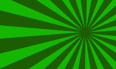 Yeşil Arkaplanda Güneş ışınları Vintage Güneş patlaması deseni