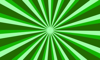Yeşil Arkaplanda Güneş ışınları Vintage Güneş patlaması deseni