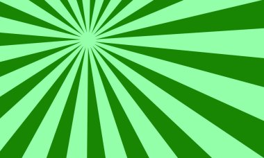 Yeşil Arkaplanda Güneş ışınları Vintage Güneş patlaması deseni