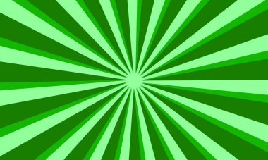 Yeşil Arkaplanda Güneş ışınları Vintage Güneş patlaması deseni
