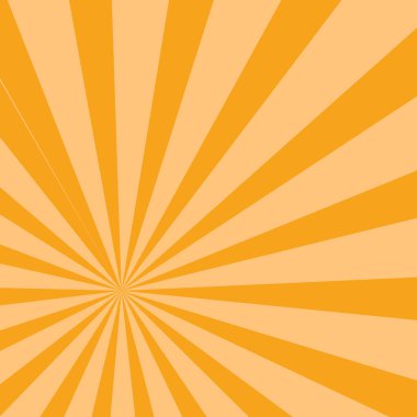 Retro Orange ve Yellow Sunburst Rays Soyut Arkaplan Tasarımı
