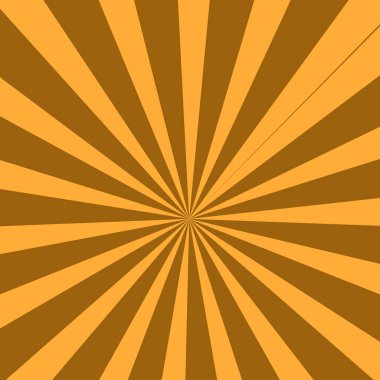 Retro Orange ve Yellow Sunburst Rays Soyut Arkaplan Tasarımı