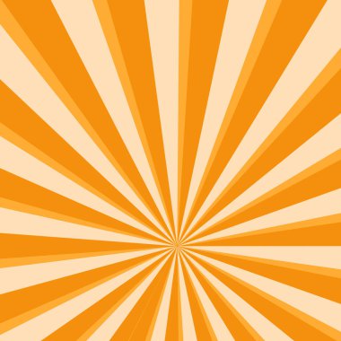 Retro Orange ve Yellow Sunburst Rays Soyut Arkaplan Tasarımı