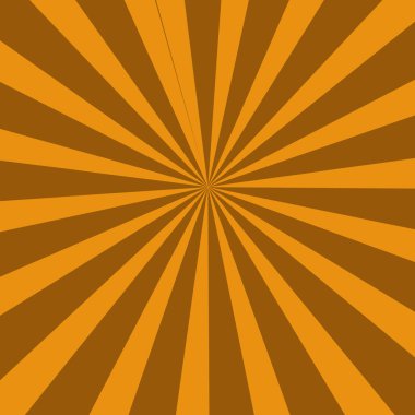 Retro Orange ve Yellow Sunburst Rays Soyut Arkaplan Tasarımı