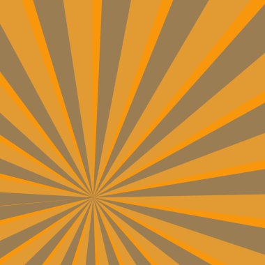 Retro Orange ve Yellow Sunburst Rays Soyut Arkaplan Tasarımı