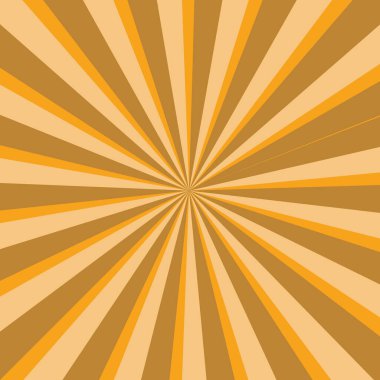 Retro Orange ve Yellow Sunburst Rays Soyut Arkaplan Tasarımı