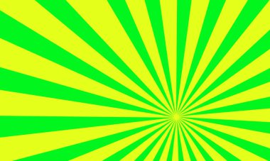 Soyut güneş ışınları arka planı. Yeşil güneş ışınları arka plan.