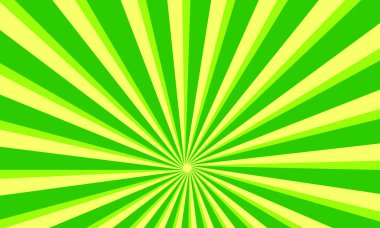 Yeşil ve Kırmızı Güneş ışınları Soyut Tasarım