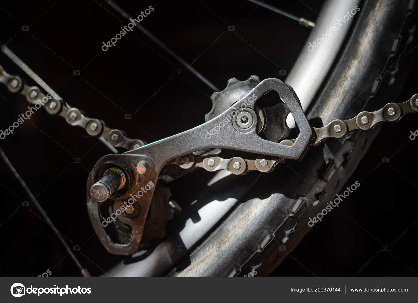 bicycle chain by the foot