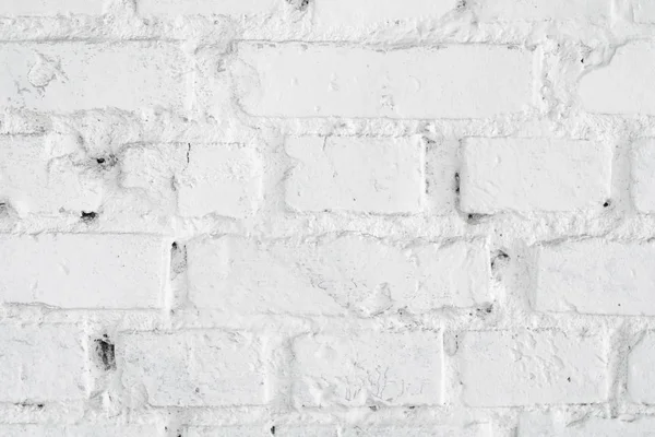 White Brick Wall Texture. White Background. Old Masonry Brickwork Painted on White