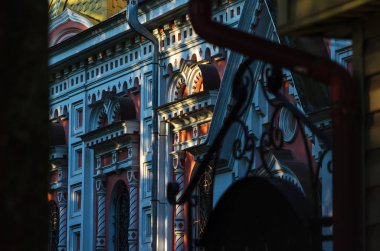 Kilise Dekorasyonu Üzerine Ağaç Gölgeleri