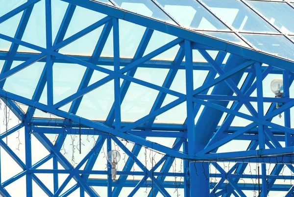 Steel Construction Glass Roof — Stock Photo, Image