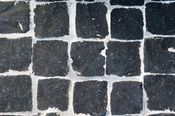Svart granit Cobblestone Textur — Stockfoto