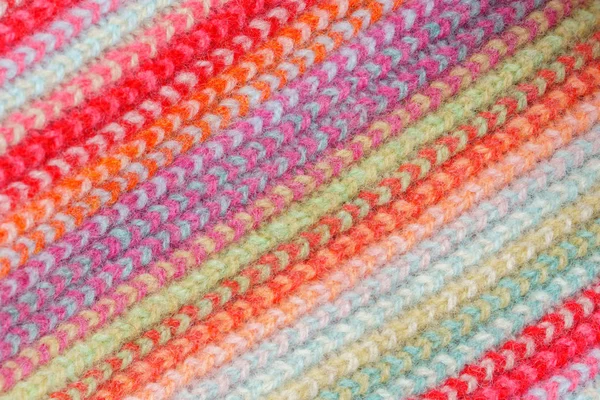 Camisola de malha multicolorida Textura de tecido — Fotografia de Stock