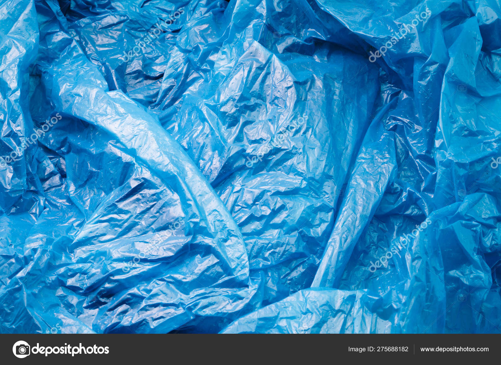 Textura de bolsa de plástico azul Ilustración de stock #275688182