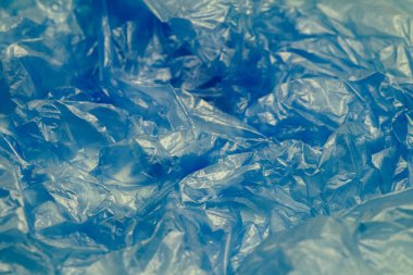 Mavi plastik torba doku