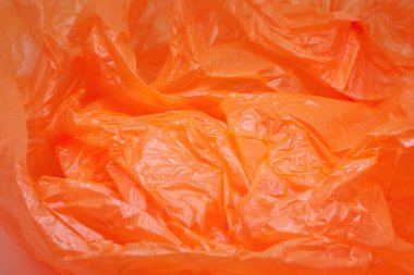 Turuncu Renk Plastik Torba Doku
