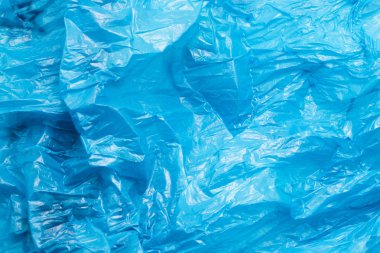 Mavi plastik torba doku