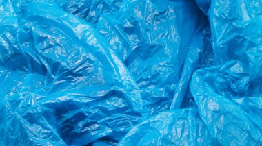 Mavi plastik torba doku