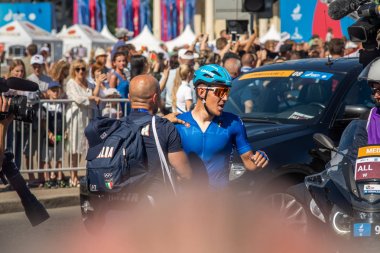 Minsk, Beyaz Rusya - 23 Jun 2019: Erkekler yol yarışı