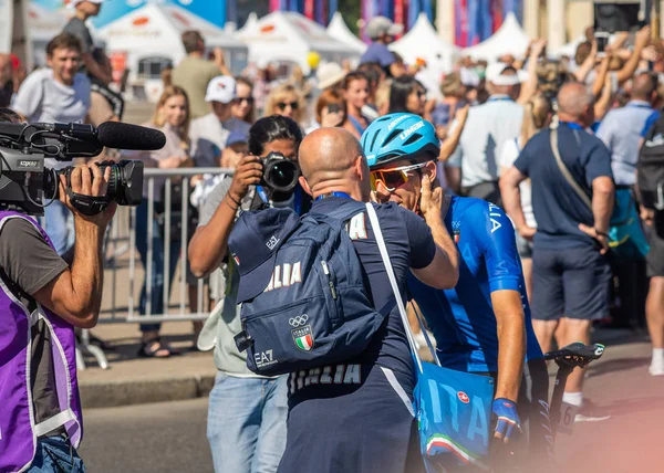 Minsk, Biélorussie - 23 juin 2019 : Course sur route masculine — Photo