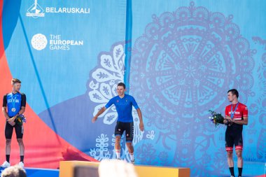 Minsk, Beyaz Rusya - 23 Jun 2019: Erkekler yol yarışı