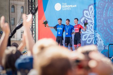 Minsk, Beyaz Rusya - 23 Jun 2019: Erkekler yol yarışı