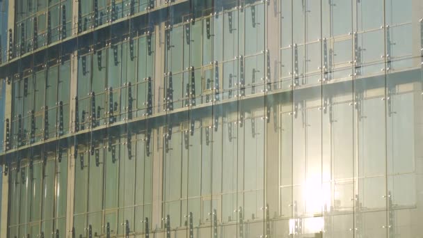 Construction Mur Façade Rideau Verre Éléments Fixation Système Verre Araignée — Video