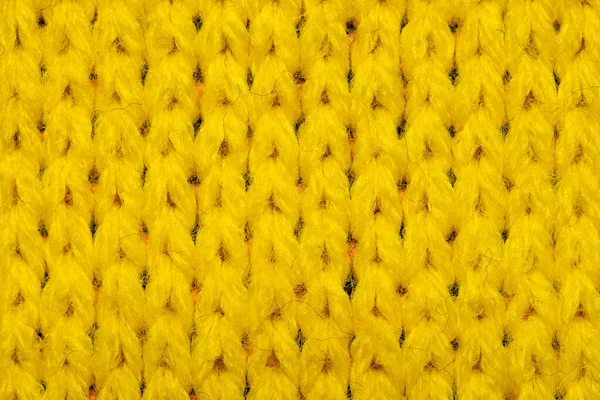 Texture tricot synthétique jaune — Photo