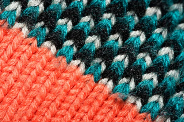 Textura de tecido de malha sintética colorida — Fotografia de Stock