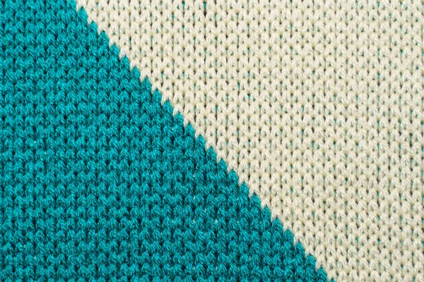 Modrá a bílá syntetická pletená textura — Stock fotografie