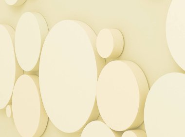 Soyut daireler yumuşak modern arka plan görüntüsü. 3d İllüstrasyon