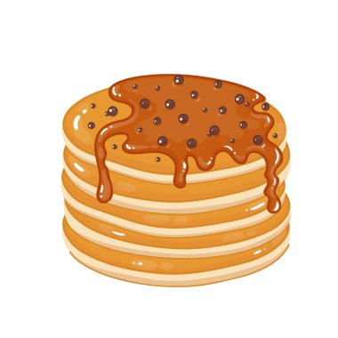 Akçaağaç şurubu ve çikolata tozu ile Pancakes