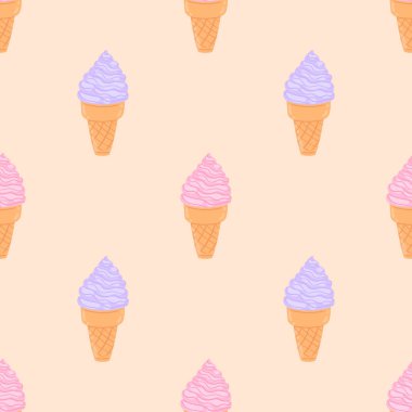 Dondurma vektör seamless modeli 
