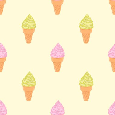 Dondurma vektör seamless modeli 