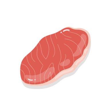 Mermer sığır eti biftek izole vektör çizim.