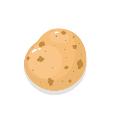 Beyaz bir arka plan üzerinde patates. İzole vektör illlustration