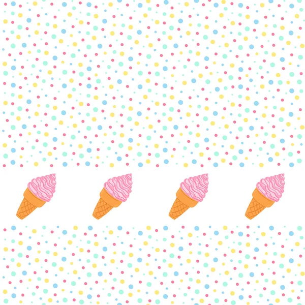 Dondurma vektör Dikişsiz desen bir daire arka planda