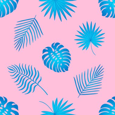 Tropikal yaprakları ile Trendy dikişsiz desen