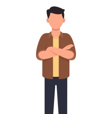 Güvenilir İşadamı Düz Vektör Pozu